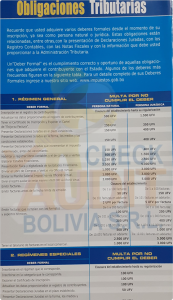 impuestos mas frecuentes de Bolivia